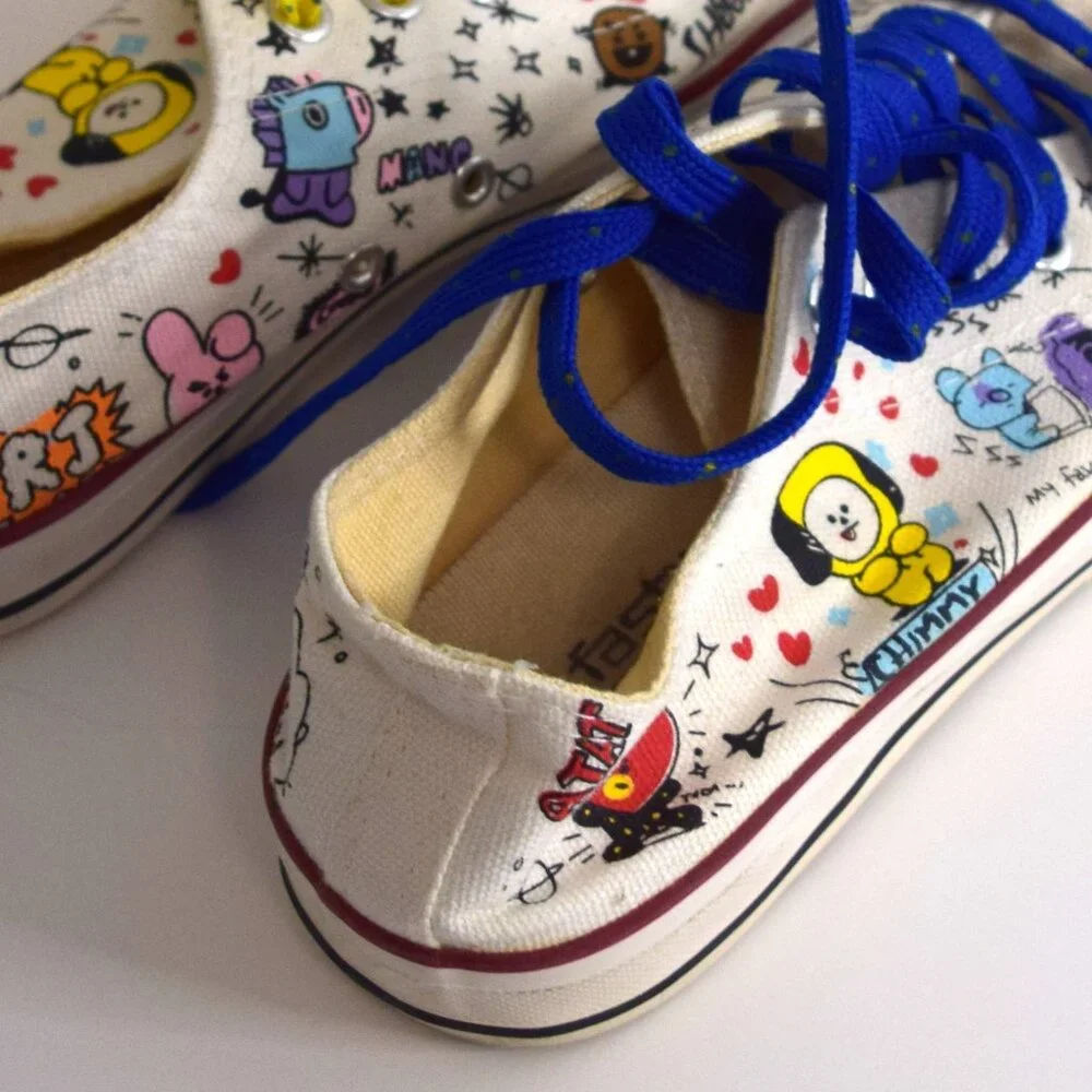 BT21 BTS Doodle Low Top Sneakers - Picture 4 of 6
